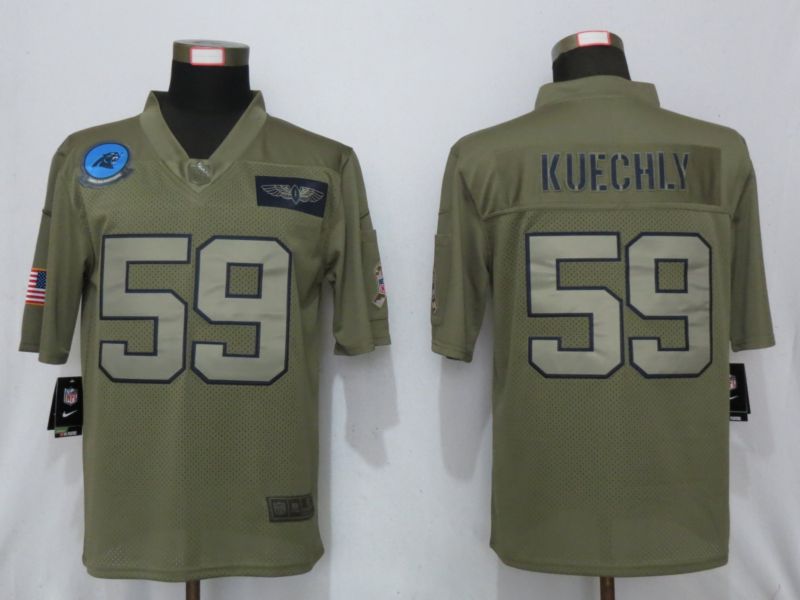 Men Carolina Panthers #59 Kuechly Nike Camo 2019 Salute to Service Limited NFL Jerseys->oakland raiders->NFL Jersey